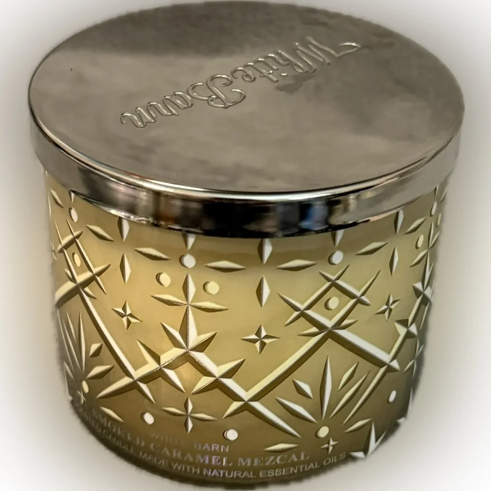 💛🩶WHITE BARN💛🩶Smoked Caramel Mezcal 3-Wick Candle/NWT - Picture 4 of 6